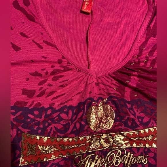 NWOT rare Y2K 2000s Apple Bottoms 3X tank top, ruffled hem and drawstring back - Picture 6 of 12